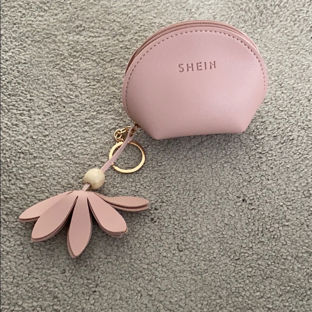 NEW Shein coin purse faux leather pink